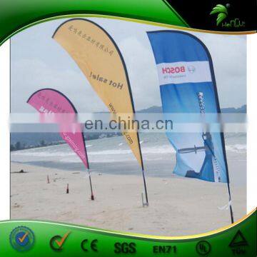 Custom Single Side Durable Outdoor Flag / Feather Flag / Beach Flag For Advertising