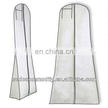 72inch length dress bag custom plus size wedding dress garment bag with a card bag