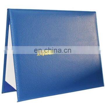 Factory customized pu leather certificate holder