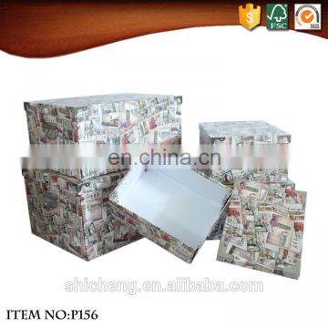 Folding fabric storage cardboard gift boxes containers