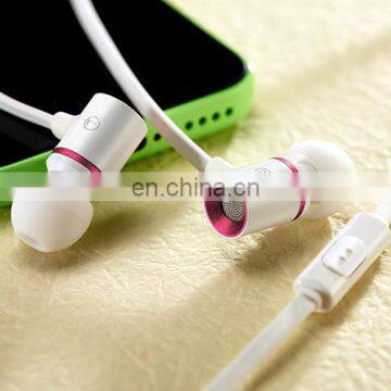 2017 Gray Flat Super Heavy Bass Cable Metal Earbuds With Mic for Iphone Samsung photo-3