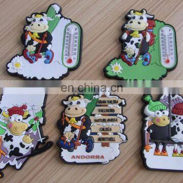 Cute cow shaped fridge magnets souvenir fridge magnet with thermometer