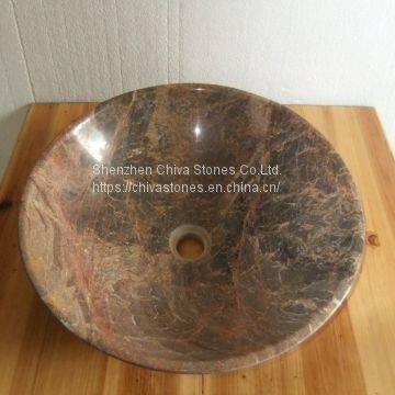Above Counter Marble Basin Natural Marble Washbasin Stone Basin Bathroom Basin Round Basin Round Wash Bowl photo-3