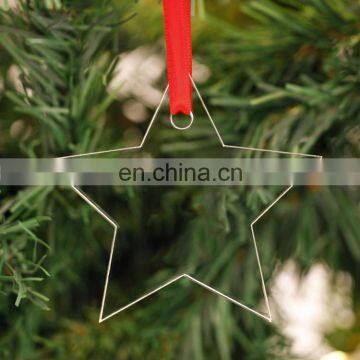 Christmas Decoration star shape acrylic christmas decoration tree ornament wholesale