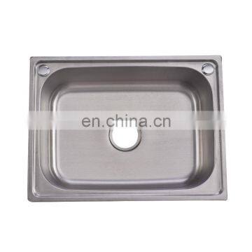 6045 High quality single bowl 201 stainless steel kitchen sink with drain board