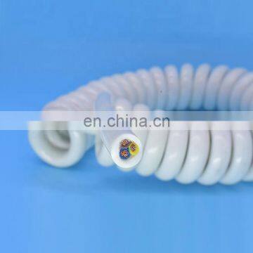 Elastomeric power cables retractable coil cable spiral coiled cable