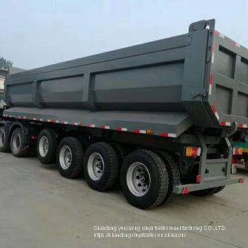 Aggregate 45cbm 80 Tons 4 Axles U-Shape Dump Truck Trailers /Tipper Semi Trailer
