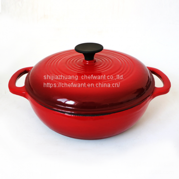 cast iron cookware cast iron enamel Dutch oven - 3 quart - red