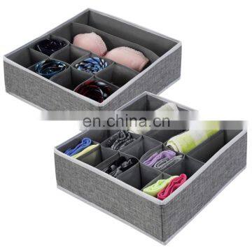 Wholesale houseware fabric cloth drawer divider cheap foldable storage boxes drawer dividers for clothing underwear socks