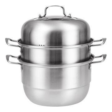 Stainless Steel Pot Steamer Double Layers Triple Layers Integrated Cooking Pot Multi-function