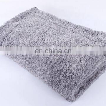 Home Textile Winter Season and Solid Pattern Type Fluffy Double Layer Heavy Sherpa Throw Blankets photo-3