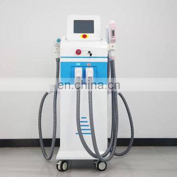 4in1 OPT E- light IPL RF YAG laser tattoo removal /laser Hair Removal Multi Function Beauty Machine permanent hair removal