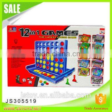 Hot selling 12 in 1 board games,plastic pieces for board games