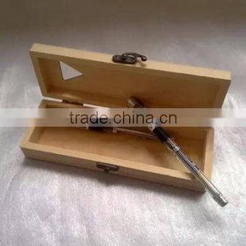 Accept custom hinge lid wooden pen box,wood pencil boxes