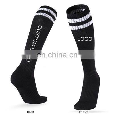 wholesale latest new design Custom compression cotton nylon non slip sports sock high quality long knee mens soccer socks