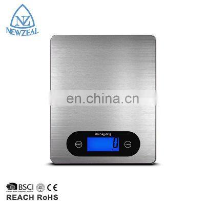 Top Quality Stainless Steel Multifunction Max 5kg LCD Digital Kitchen Scale