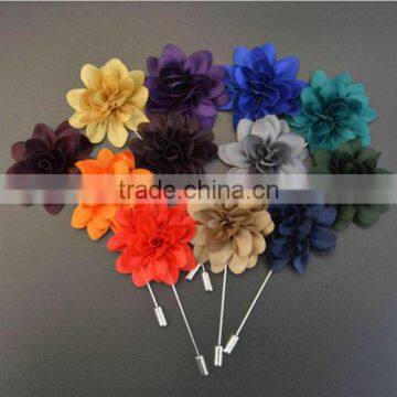 Men Flower Handmade Boutonniere Wedding Corsage Prom Lapel Stick Pin Hat Brooch