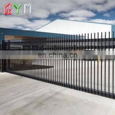 Spear top weld Picket fence square post hot-dip galvanized and powder coated