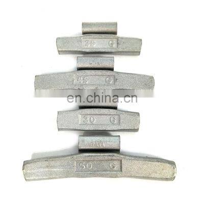 YAQIYA Factory Wholesale OEM box tire balancing weight Zinc Clip on Wheel Balance Weight for Alloy Wheel/Steel Wheel