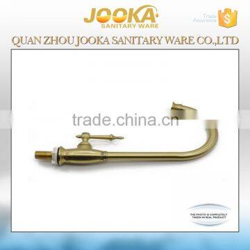 Classic Gold Plated Crown Long Hose Single Hole Cold Water Kitchen Tap