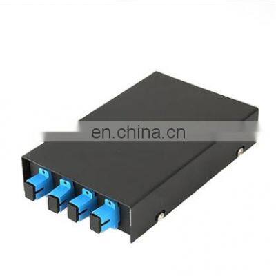 FTTH Patch Panel Desktop Type  SC 4 Port Fiber Optic with Adapter and Pigtail