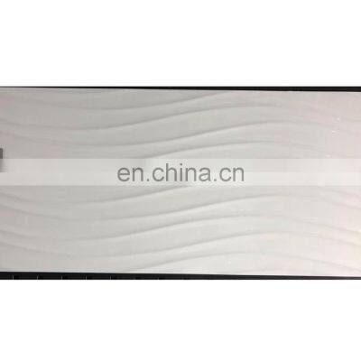 Hot Sale Foshan 300x600300X600 3d Grooved White Ceramic Interior Wall Tile for Kitchen Bathroom Wall GWD125 photo-2