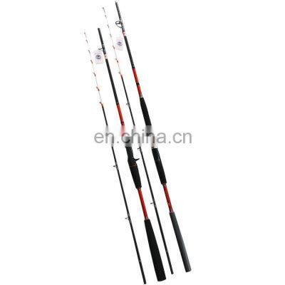 Wholesale Saltwater 2 section carbon fiber Fuji guides sea bass fishing rod   Traveling Boat Fishing Poles