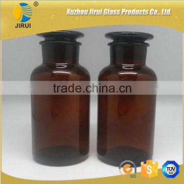 500ml Wide Mouth Amber Glass Reagent Bottle