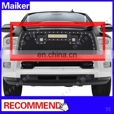 Black Mesh Stainless Steel Wire With LED Packaged Grills For Dodge Ram 2500 3500 Cars Accessories 2013 - 2016 photo-2