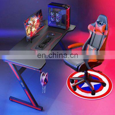 modern adjustable metal l shaped RGB sit stand up PC computer workstation gaming table computer desks