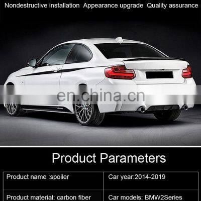 Runde High Quality M-performance Style Auto Carbon Fiber Rear Spoiler for 2014-2019 BMW 2 Series F22 Spoiler