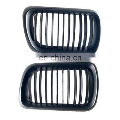 Matte Black Double Slat Kidney Front Grille Grill Kidney For BMW 3 Series E36 1997-1999 Car Styling Racing Grills