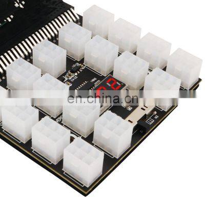 12v 12 Port 6 Pin 1200w Server Power Supply Breakout Board Adapter For Gpu Game/breakout Board 24pin Breakout Board 1400w photo-3