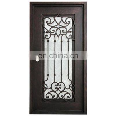 Cheap Price Modern Safety Main Entrance Waterproof Wrought Iron Grill Single Security Gate Door Design