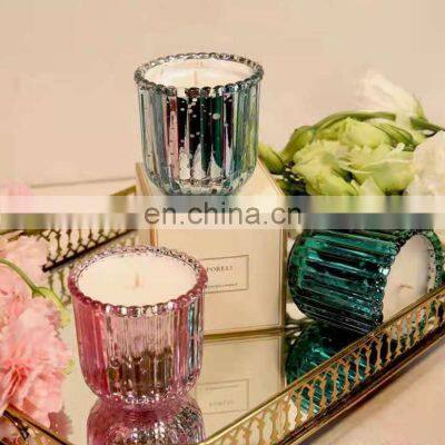 Private labels OEM luxury glass jar candles soy wax smokeless household decoration fragrance scented candle