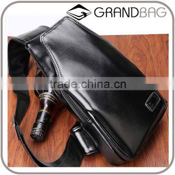 Wholesale Fashion Design PU Leather Man Chest Bag Waist Bag Messenger Bag