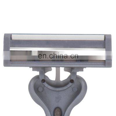 Pivoting Head Razor For Men Germany Blade Non-slip Rubber Handle Male Beard Cut Blade With Lubricant Strip LY3-04G photo-2