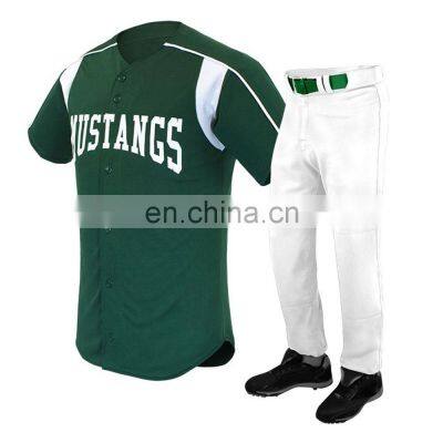 Men Latest Design Custom Logo Plain Baseball Uniform High Quality Custom Size Men Baseball Uniform