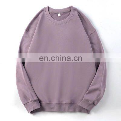Factory Custom Embroidery Print Wholesale Crew Neck Sweat Shirts Cotton Plain Oversized Custom Crewn photo-5