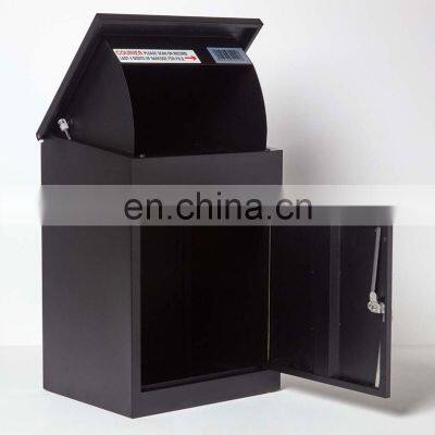 Metal Outdoor Wall Mounted Foldable Parcel Drop Box for Package Green Color Anti Theft Parcel Box photo-5