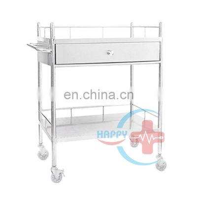 HC-M039 Factory Price medical Stainless steel drug delivery cart Nursing Cart trolley