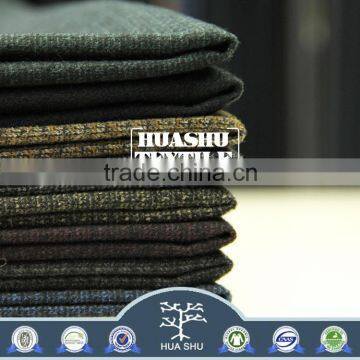 Stock lot High quality with low price Mini checked TR Brushed stretch fabric for men suit