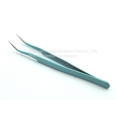 Professional eyelash grafting tweezers High precision eyelash hairdresser special flowering tool clip Blue