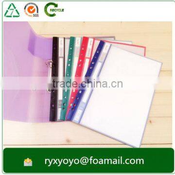 Eco-friendly Hard Cover pp Plastic a4 Size 2d Ring Clip Clear File Folder photo-3
