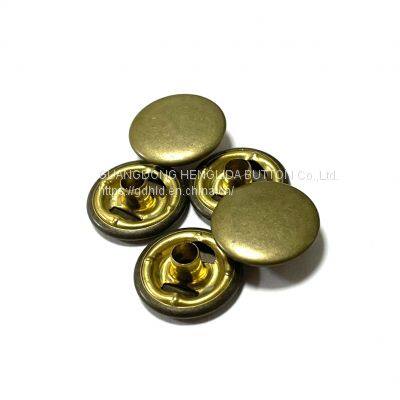 HLD Button Factory Wholesale 15mm plating spring snap button for garment
