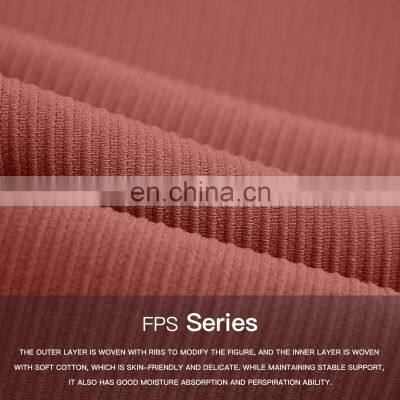 Plus Size Sports Bra for Women Ribbed U Neckline Sexy Square Back Custom Sport Bra Top Fitness photo-2