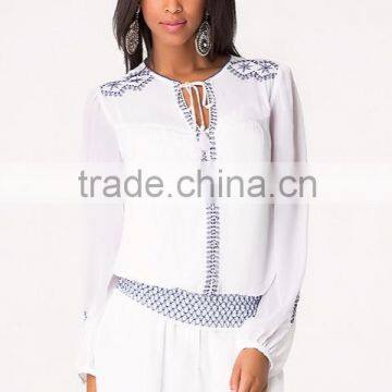 2015 High Quality latest Ladies fashion white dress design photo
