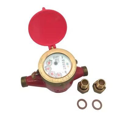 ISO4046 Multijet Dry Dial Type Magnetic Type Brass Body Hot Water Meter