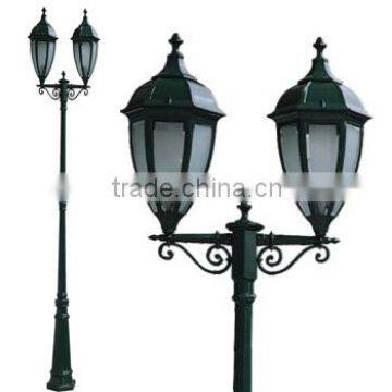 most poplar two heads garden lamp post with best quality