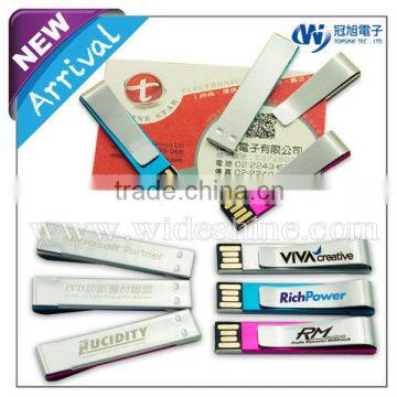 printing metal usb Bookmarker with logo metal paper clips
